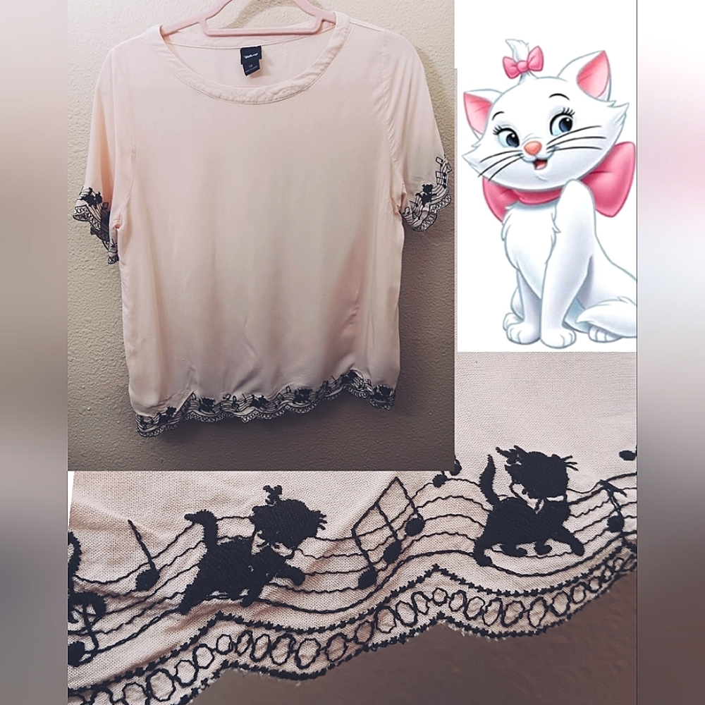 DISNEY ARISTOCATS Embroidered Top